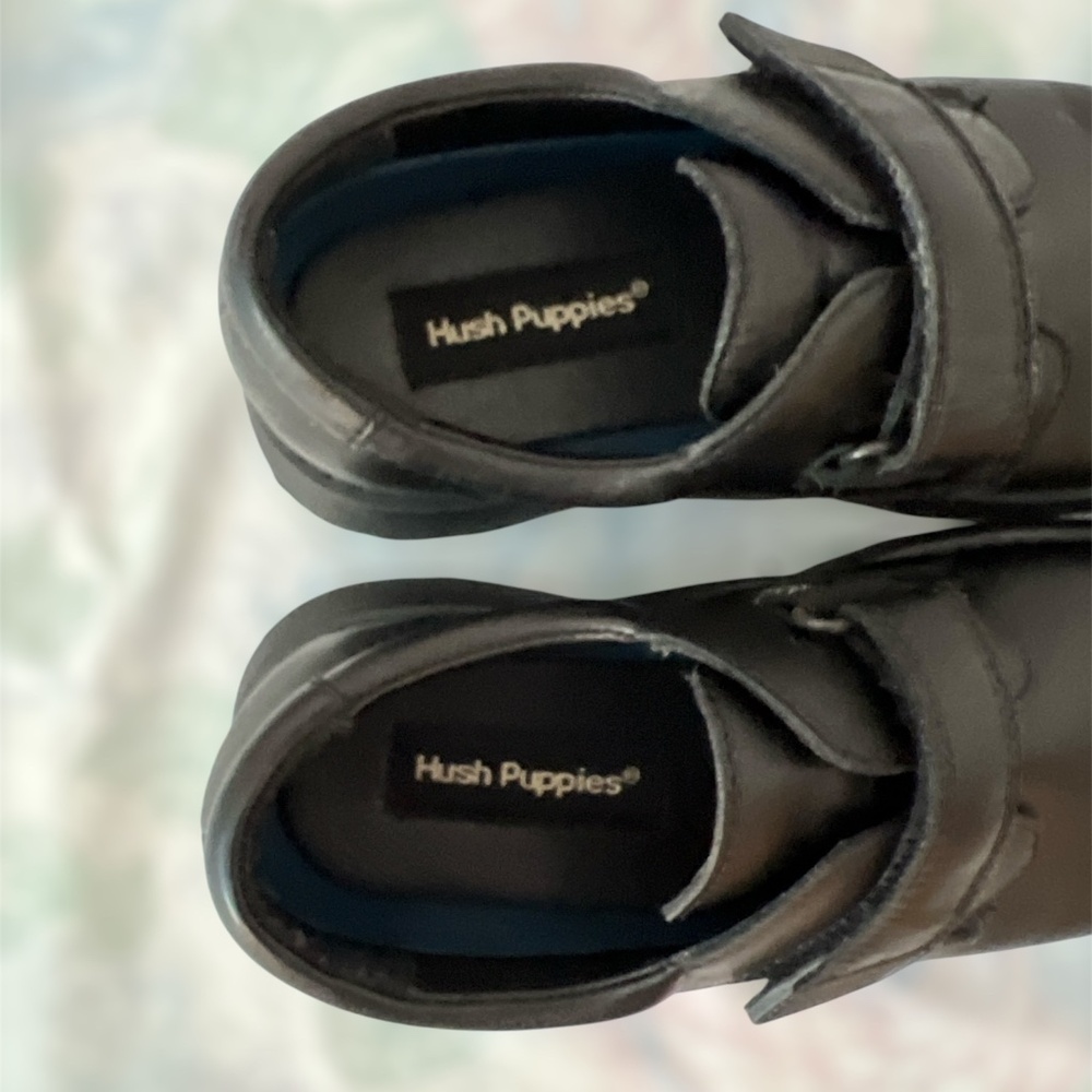 VGUC Hush Puppies Dress Shoes "Kent" Boys 2.5, Black - Picture 6 of 9